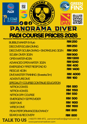 PADI course 2026